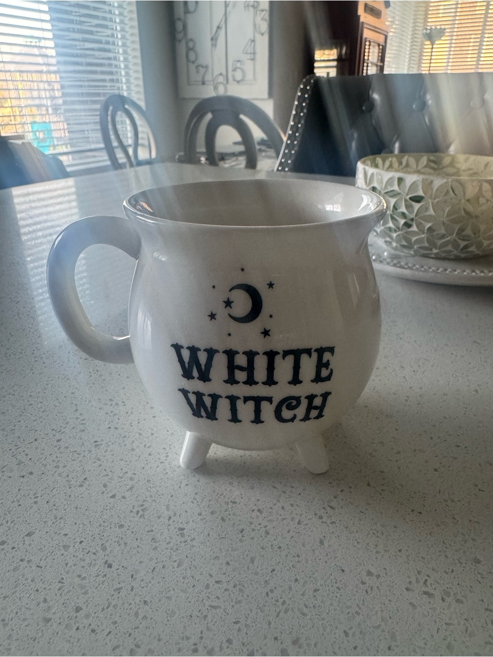 White Witch Ceramic Cauldron Mug